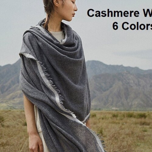 100% Cashmere Wrap Shawl Scarf 80*210cm/ 31