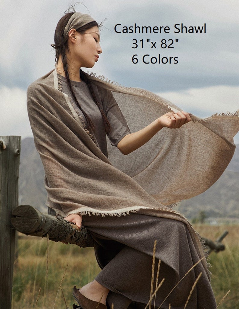 100% Cashmere Wrap Shawl Scarf 80*210cm/ 31