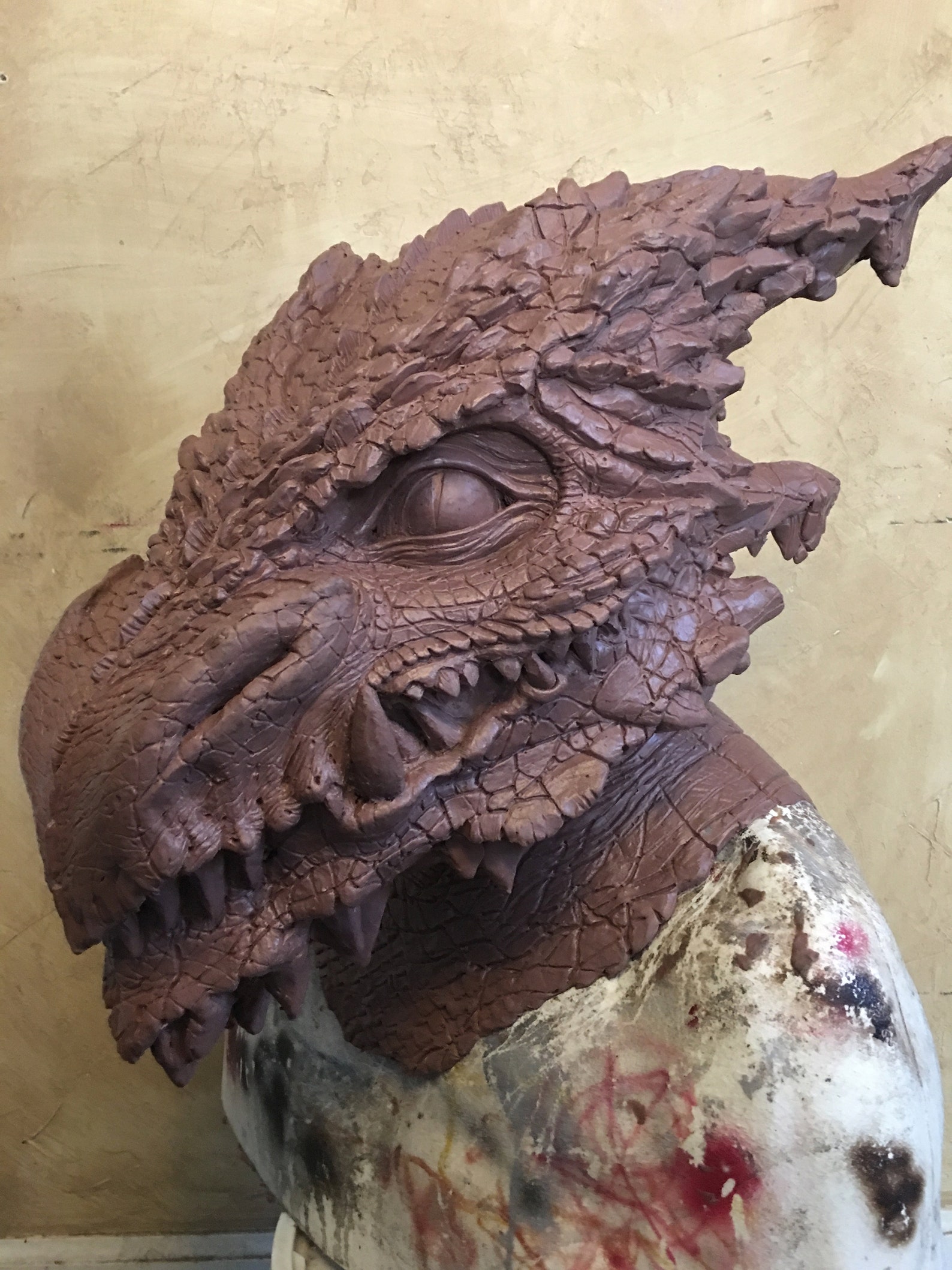 PALE DRAGON Oversized Custom Dragon Halloween Mask by Tate | Etsy