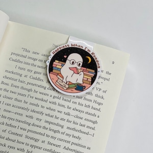Happiest when I’m reading Magnetic Bookmark | Cute magnetic bookmark |