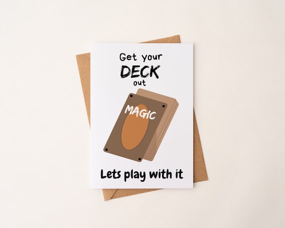 Funny MTG Valentines Card | Get Your Deck Out, Nerdy Greeting Funny MTG Valentines Card | Get Your Deck Out, Nerdy Greeting