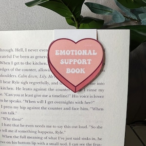 Emotional Support Book Magnetic Bookmark