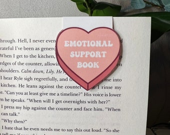 Emotional Support Book Magnetic Bookmark