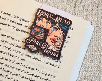 Born to Read Magnetic Bookmark | Laminated Cardstock Reader Gift