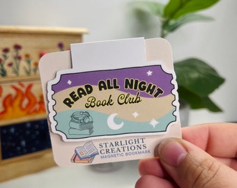 Read all night book club Magnetic Bookmark