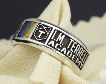 Custom Class Ring , College class band , University graduation ring , Gift for boys