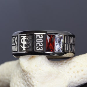 High school class band , College class ring , Custom graduation ring , Graduation gift 2024