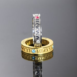 Custom Roman Numeral Ring, College Graduation Ring , High School Class Ring , Roman Numeral Jewelry , Graduation gift image 6
