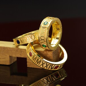 Roman Numeral Class Ring , Graduation Ring , High School Class Ring , Class of 2024 Graduation gift image 2