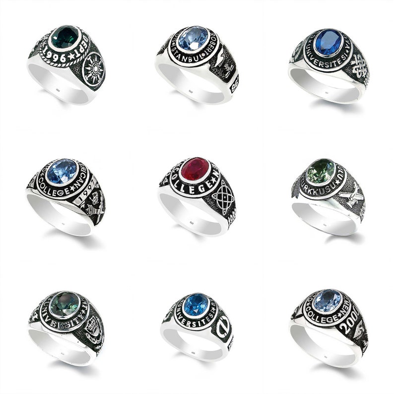 Class Rings for Women College Graduation Rings With Stone - Etsy