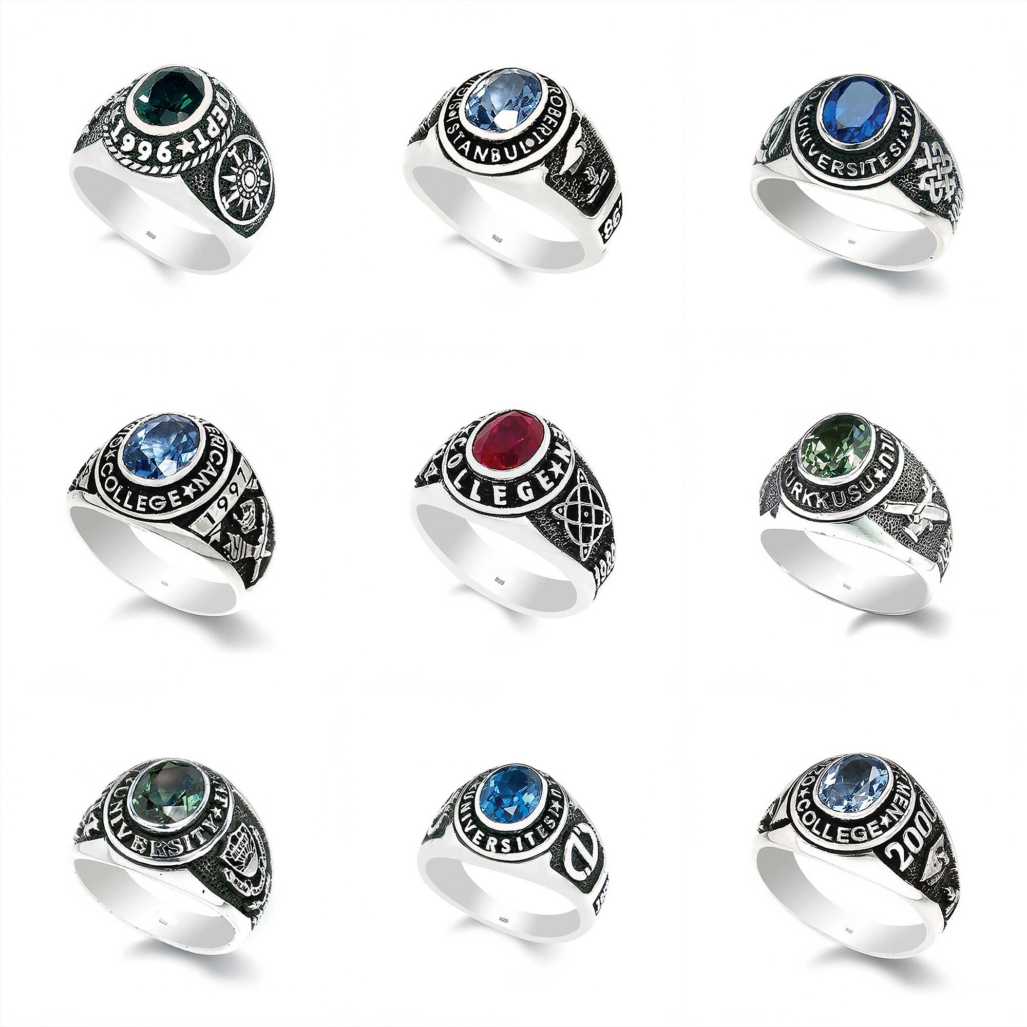 Class Rings for Women College Graduation Rings with Stone Etsy
