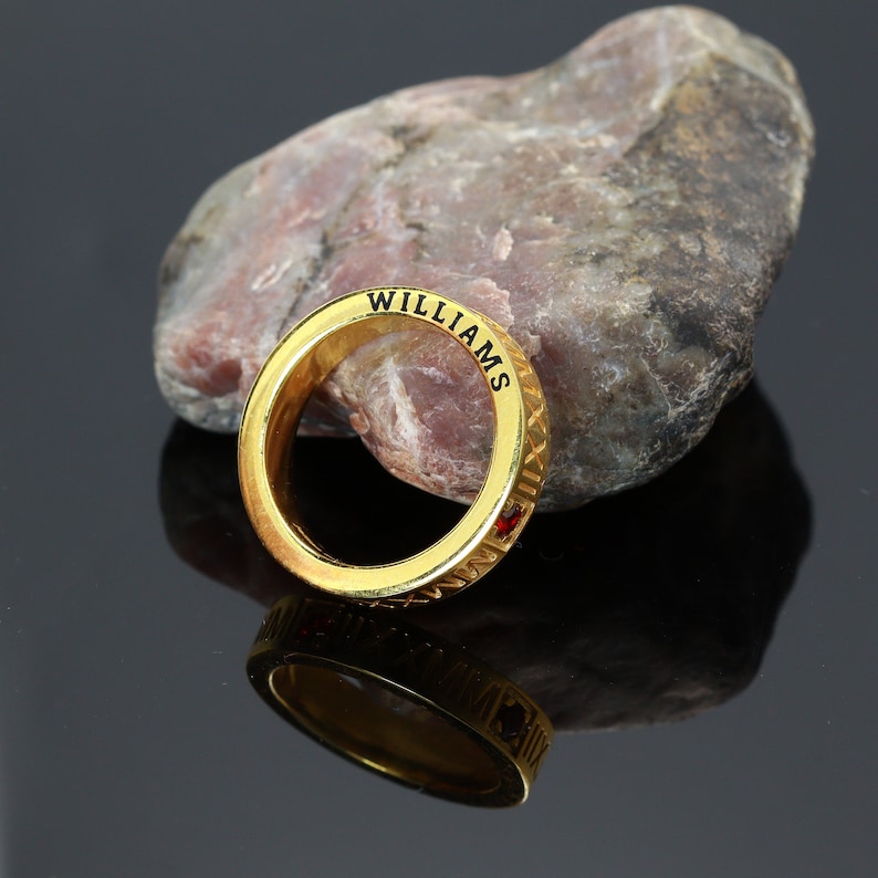 Roman Numeral Band , High School Class Ring , College Jewelry ...