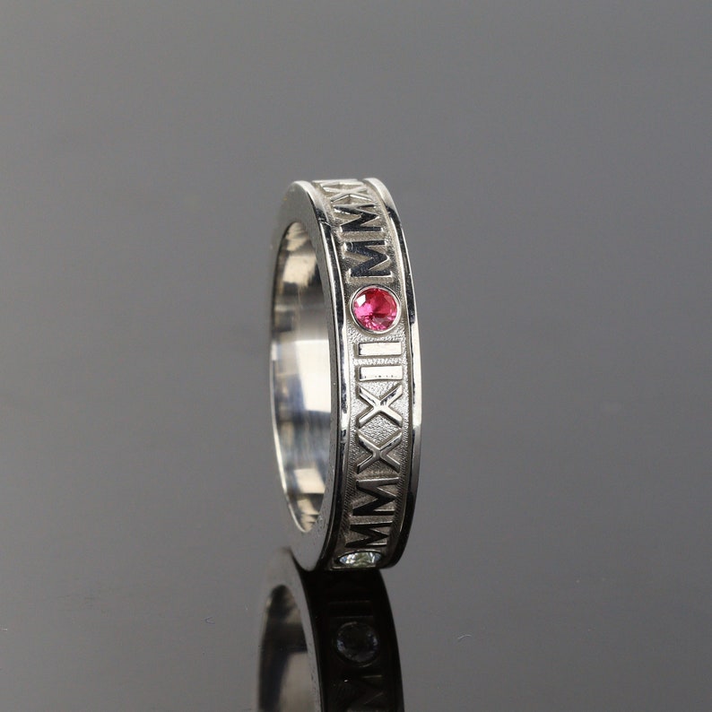 Custom Roman Numeral Ring, College Graduation Ring , High School Class Ring , Roman Numeral Jewelry , Graduation gift image 8