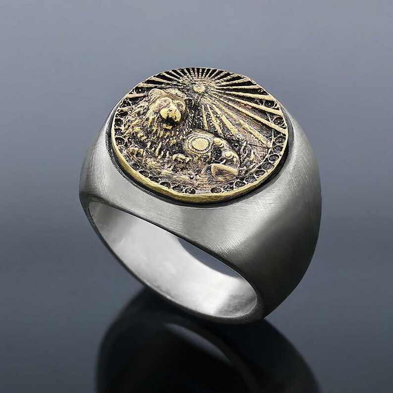 Silver Leo Ring for Men Leo Zodiac Sign Ring Astrology Ring Etsy