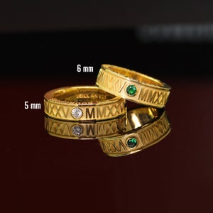 Roman Numeral Class Ring , Graduation Ring , High School Class Ring , Class of 2024 Graduation gift image 5
