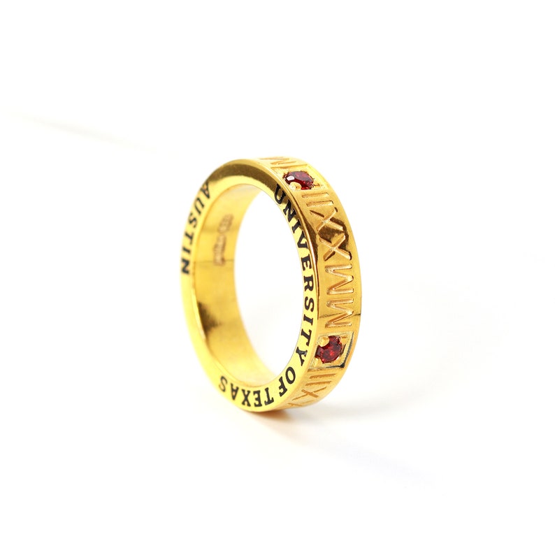 Roman Numeral Band , High School Class Ring , College Jewelry ...