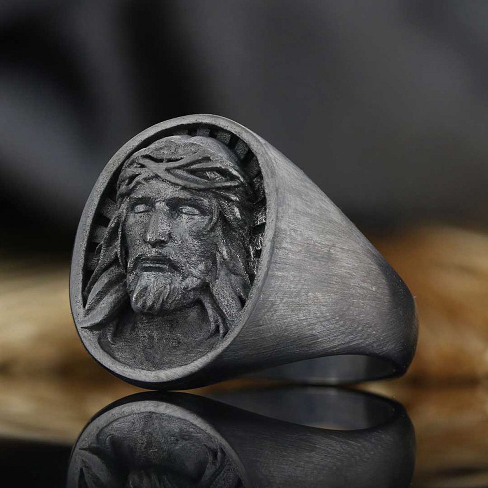 Christian Ring Men Christian Jewelry Jesus Christ Ring Etsy