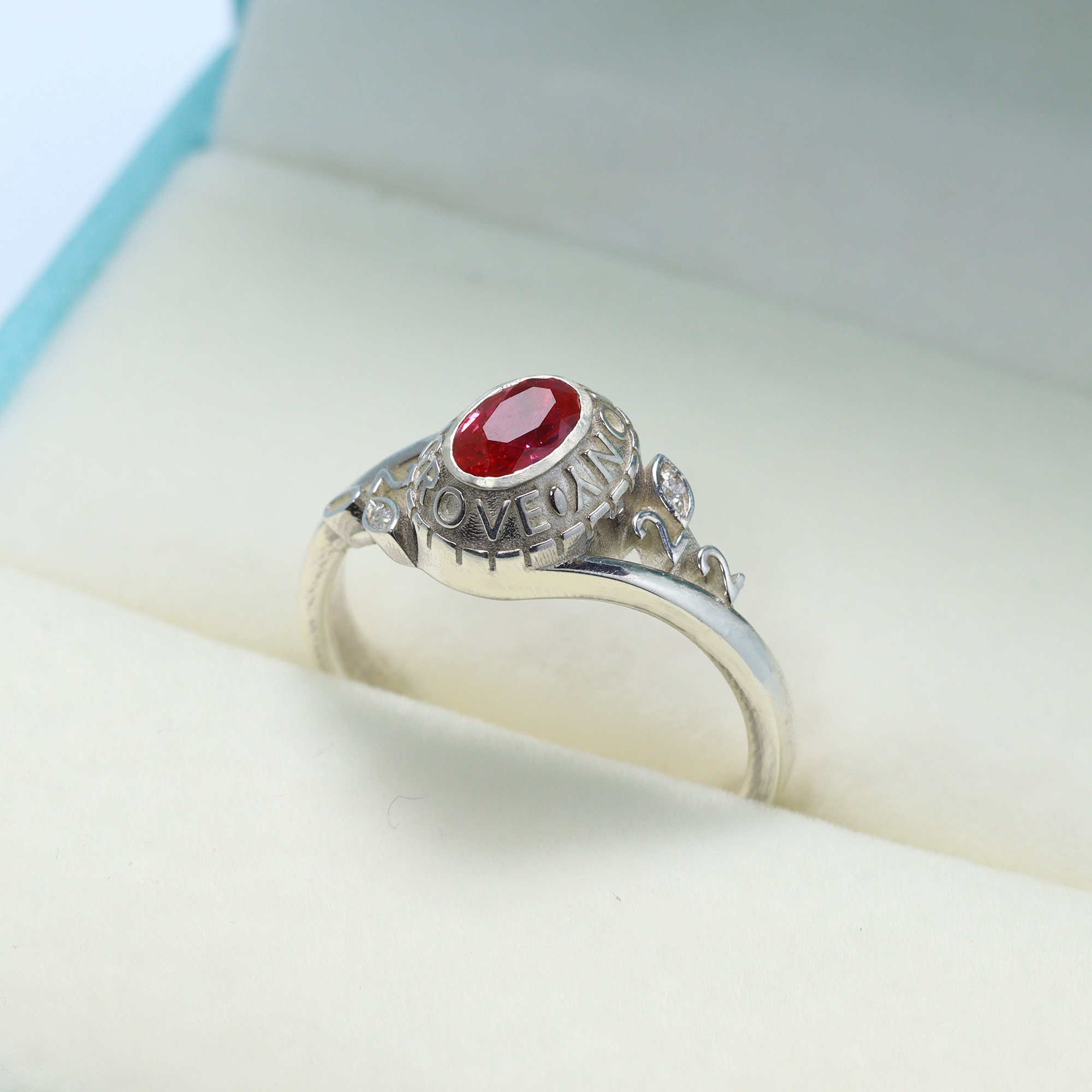 vintage silver college ring 調整可 Customizable Vintage Style Graduation Ring: Sterling Silver