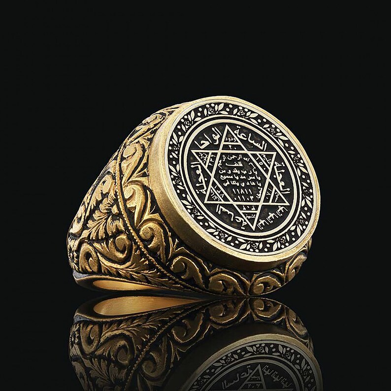 Seal of Solomon Ring King Solomons Amulet Religious Etsy