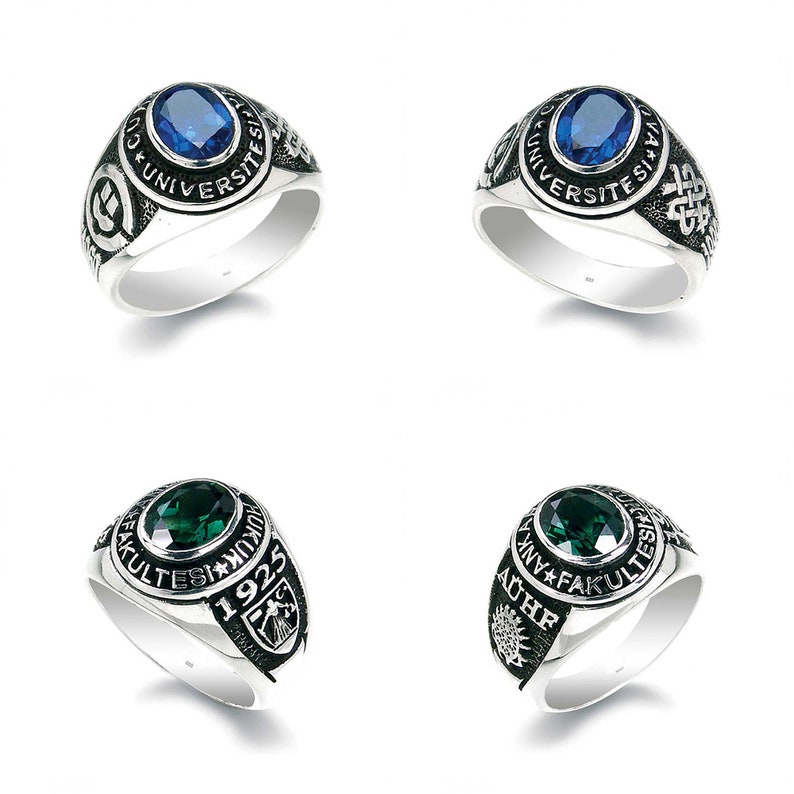 Class Rings for Women College Graduation Rings with Stone Etsy