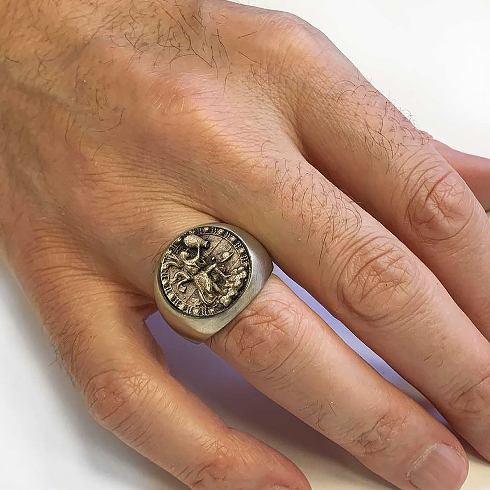 Silver Aquarius Ring Aquarius Zodiac Sign Ring Astrology Etsy