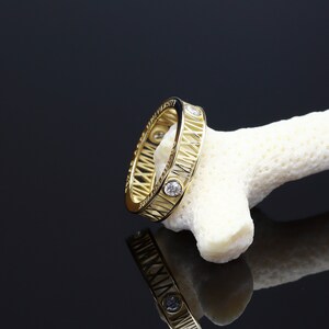 14k Gold Graduation Ring: Roman Numeral Class Ring, Personalized Gift ...