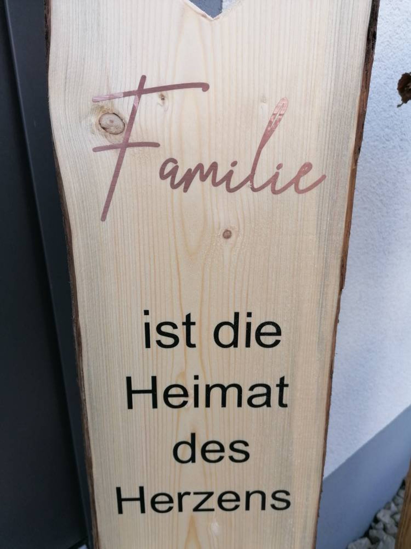 Holzstele Familie Stele Herz Holzaufsteller Etsy