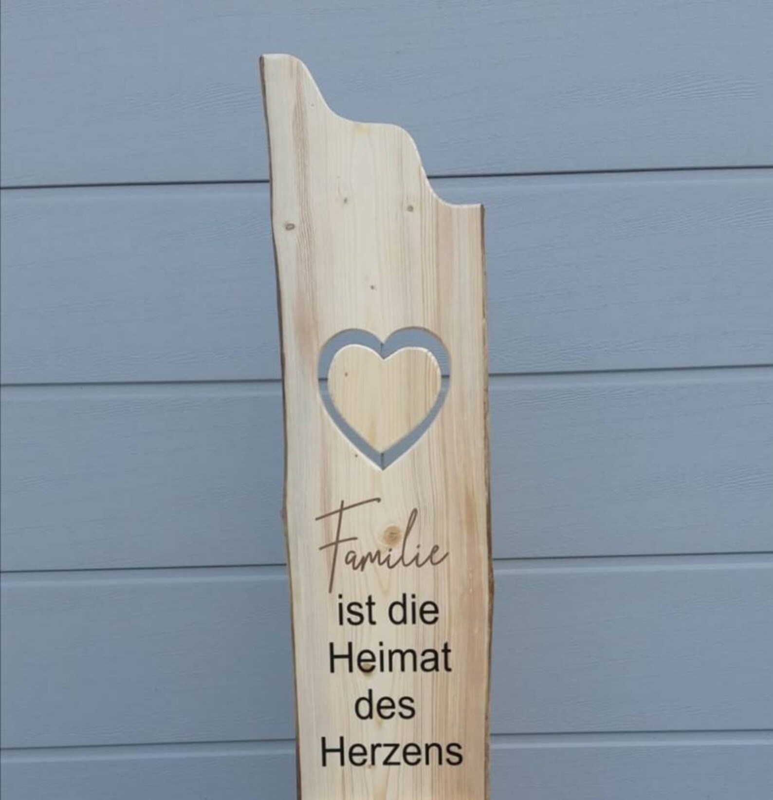 Holzstele FAMILIE Stele Herz Holzaufsteller Wunschbeschriftung Etsy