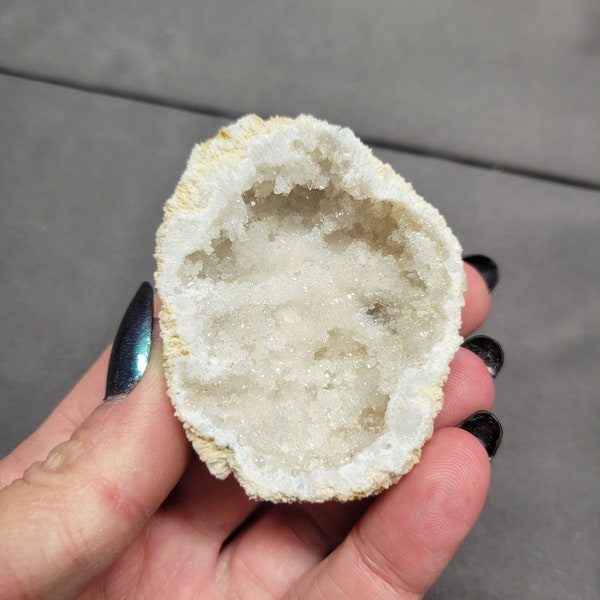 Moroccan Quartz Geode Half, Druzy Geode, Crystal Energy, Chakra, Meditation, Manifestation, American Seller, Fast Shipping