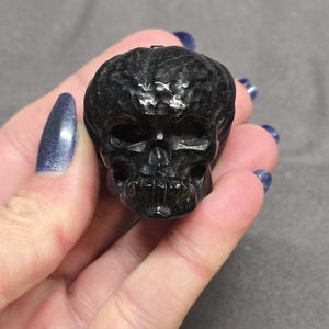 Obsidian Crystal Pumpkin Skull Carving, Pumpkin Skull, Skull, Obsidian, Manifestation, Chakra, Crystal Energy, Metaphysical, Crystal Carving
