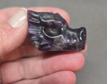 Amethyst Crystal Dragon Head Carving, Dragon, Amethyst Dragon, Amethyst, Crystal Energy, Chakra, Crystal Carving, American Seller, Crystal