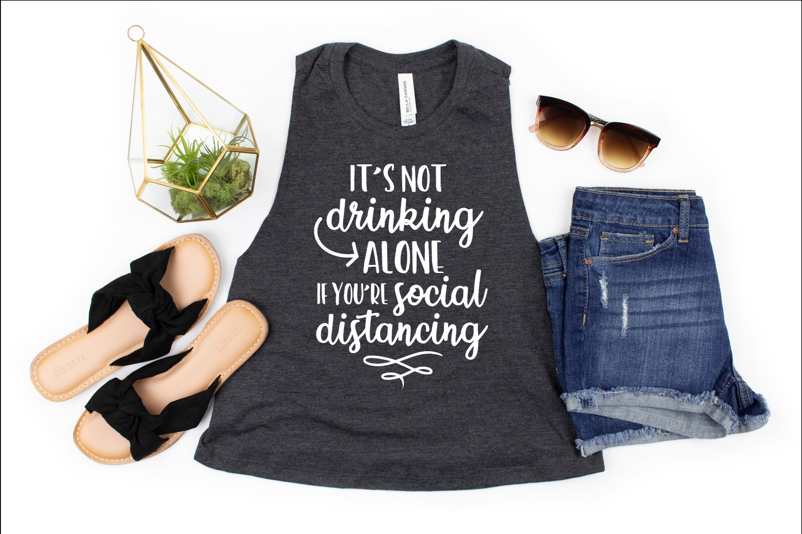 It's Not Drinking Alone if you're Social Distancing T-shirt