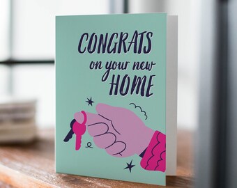 New Home Card - Housewarming Card - Personalized Card