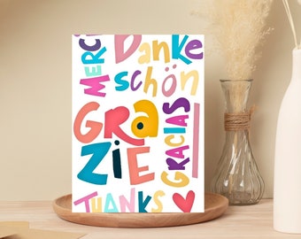 International Thank You Card - Thank You Greeting Card