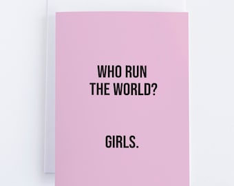 Girl Power Card: Feminist Greeting Card for BFF