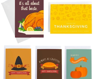 Thanksgiving Greeting Card Bundle (set of 5)