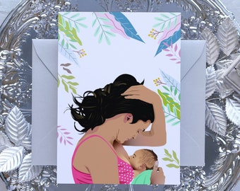 Personalized Baby Shower Card, First Mothers Day Card, Mothers Day Card for A Friend