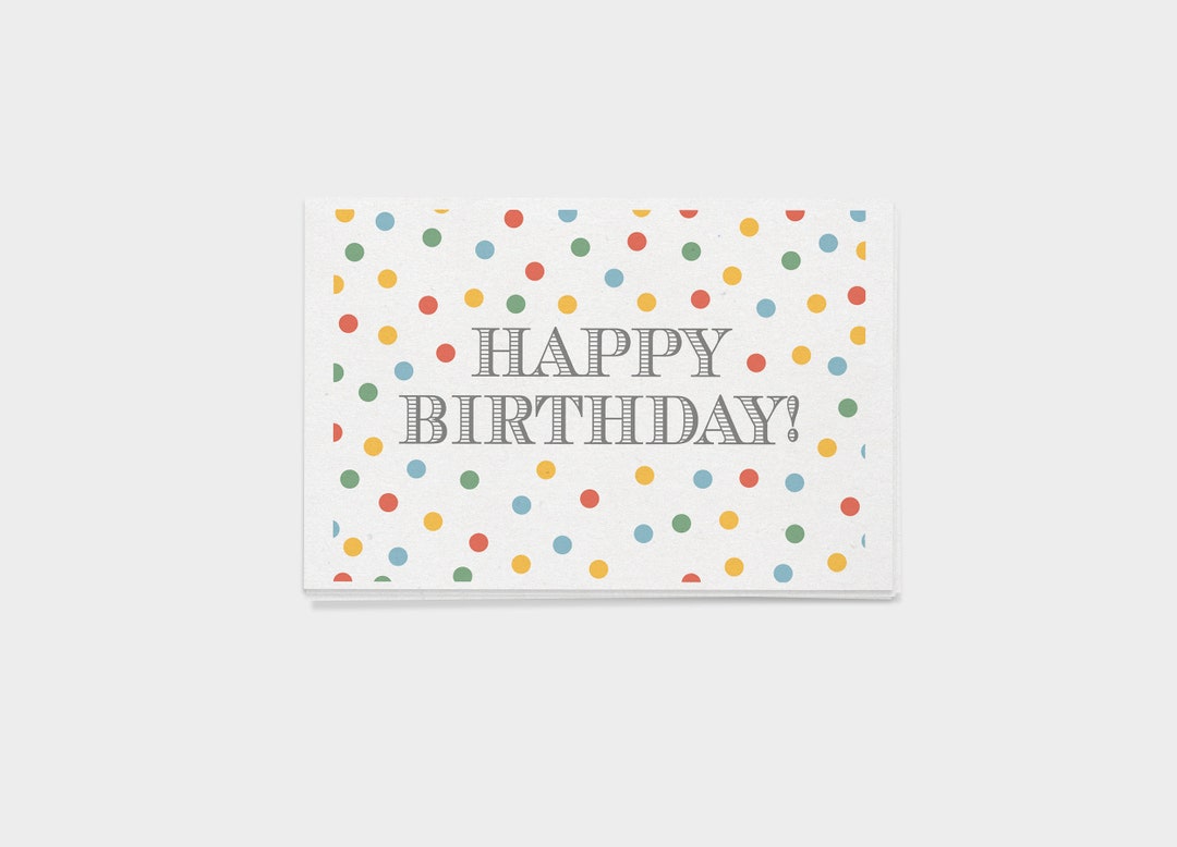 Happy Birthday Confetti Postcard Pack of 5 or 10 Cards Etsy