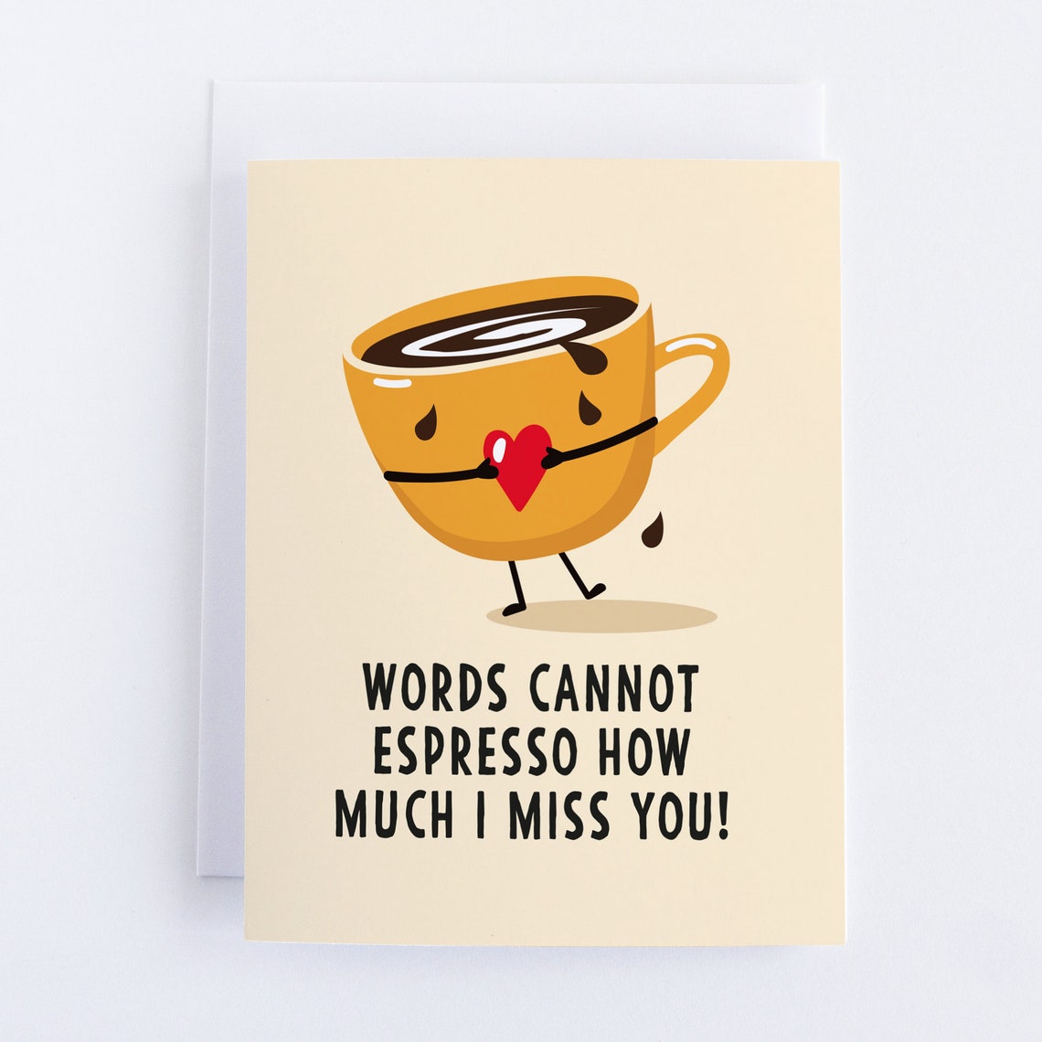 Words Cannot Espresso How Much I Miss You Thinking Of You Etsy