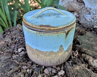 Ceramic Jar with Lid, Pottery Jar with Lid, Ceramic Jar, Two Piece Ceramic Jar