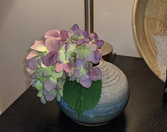 Speckled Gray Pottery Vase: Modern Stoneware Flower Vase