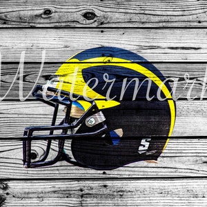 Michigan Football Helmet - Etsy Michigan Football Helmet - Etsy
