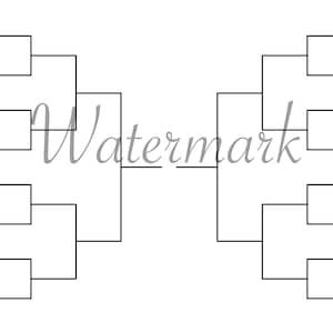 Könnte beinhalten: Ein leeres Turnier-Bracket mit 16 Slots auf jeder Seite. Das Bracket ist in zwei Abschnitte unterteilt, die durch eine Linie getrennt sind. Das Bracket ist für ein Turnier mit K.-o.-System ausgelegt.