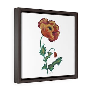 Poppy- Fine Art Print/Framed Premium Gallery Wrap Canvas by Rachel Tucker/Bedroom Art/ Office Wall Art print/ Floral Canvas Print/Red Poppy