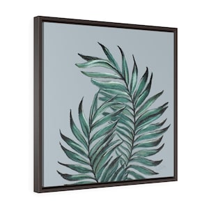 Fern-Fine Art Print/ Square Framed Premium Gallery Wrap Canvas by Rachel Tucker/Bedroom Art/ Office Wall Art print/ Floral Canvas Print
