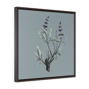 Sage- Fine Art Print/Square Framed Premium Gallery Wrap Canvas by Rachel Tucker/Bedroom Office Wall Art print/ Floral Art Print Canvas