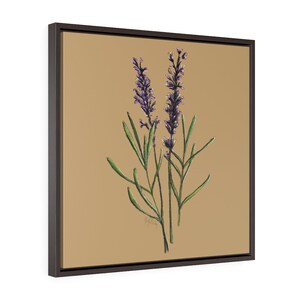French Lavender-Fine Art Print/ Square Framed Premium Gallery Wrap Canvas by Rachel Tucker/Bedroom Art/ Office Wall Art print/ Floral Print