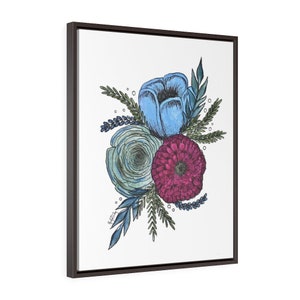 Alluring -Fine Art Print/Vertical Framed Premium Gallery Wrap Canvas by Rachel Tucker/Bedroom Art/ Office Wall Art print/Floral Canvas Print