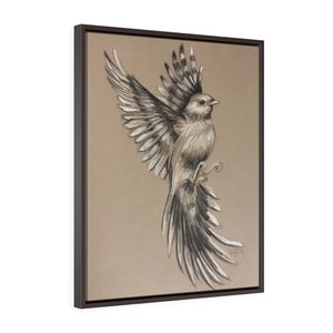 Expanding -Fine Art Print/Vertical Framed Premium Gallery Wrap Canvas by Rachel Tucker/Bedroom Art/ Office Wall Art print/ Bird Canvas Print