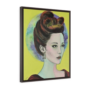 Gemini -Fine Art Print/Vertical Framed Premium Gallery Wrap Canvas by Rachel Tucker-Zodiac Goddess Series/Bedroom Art/ Office Wall Art print